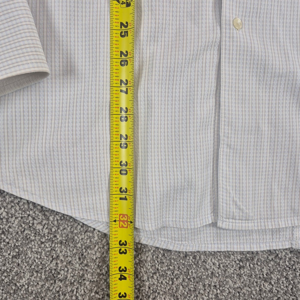 Robert Graham Shirt Mens 2XL White Blue Striped Long Sleeve Button Up - Picture 6 of 8